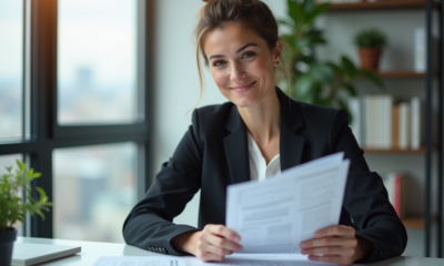 Femme d affaires en réunion stratégie marketing