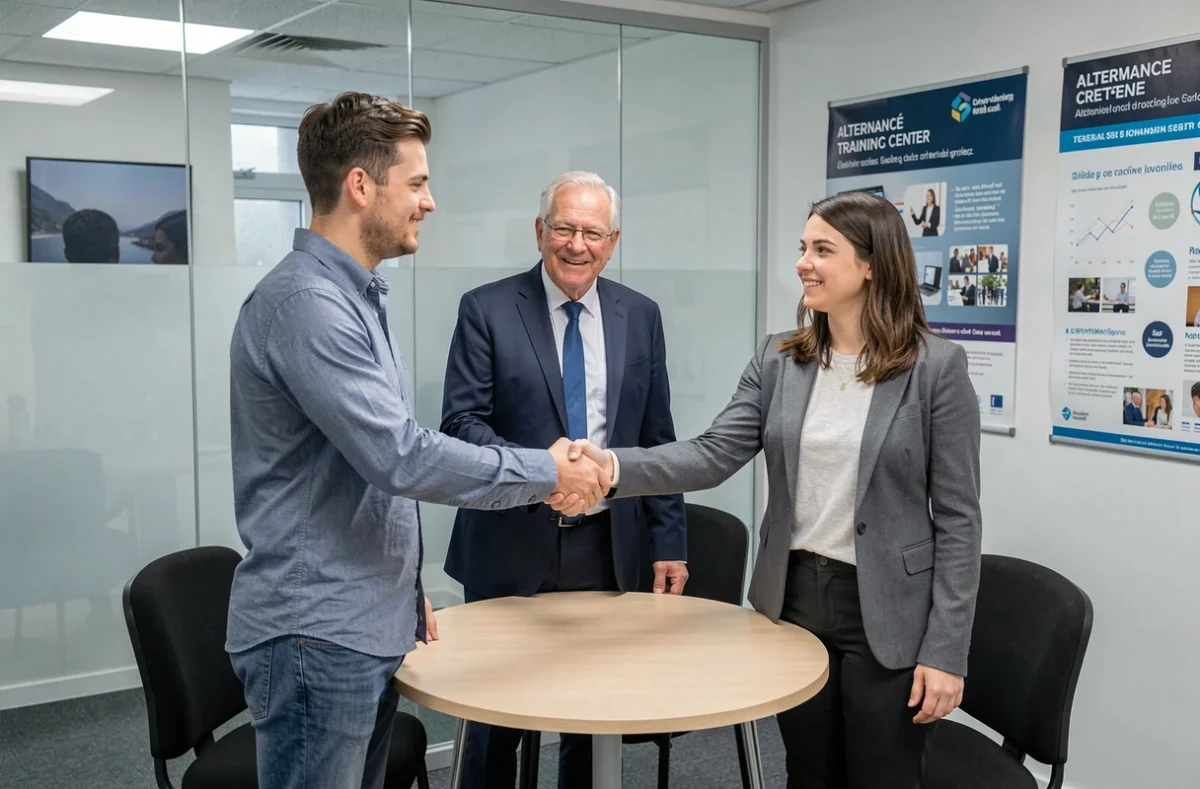 Étudiants en alternance du Groupe Alternance Créteil lors d'une rencontre avec un tuteur professionnel