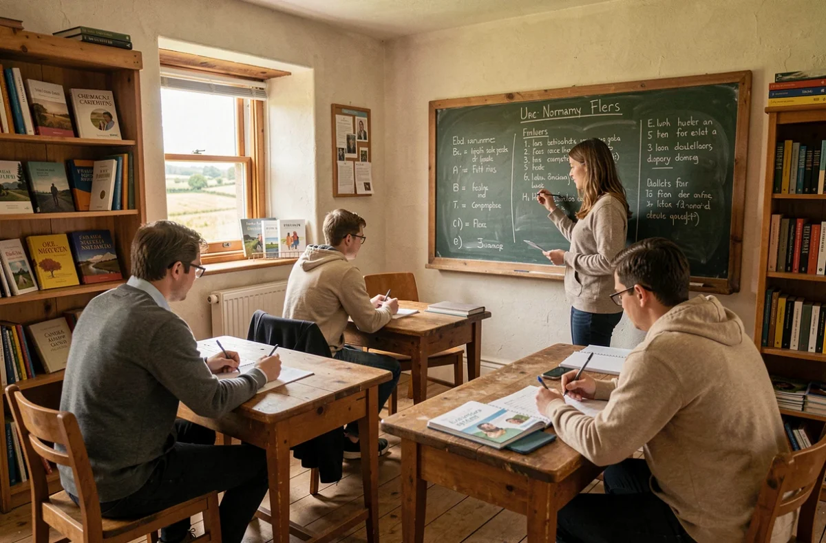 Cours d'anglais en petit groupe dans un cadre rural à Flers avec MB Jean Formation Langues